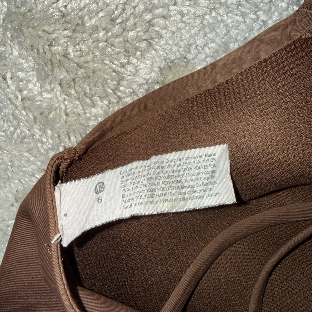 Lululemon longline cloud bra Java size 6 - Picture 4 of 4